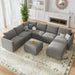 Oversized Modular U-Shaped Sectional Sofa with Storage