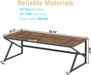 Large Rustic Brown Computer Desk, 78 Inch Long Wood Home Office Desk