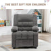 Kids Pushback Recliner with Cup Holders