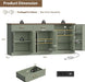 71" W Kitchen Buffet Cabinet with Storage, Large Coffee Bar Cabinet