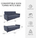 Modern Navy Futon Sofa Bed