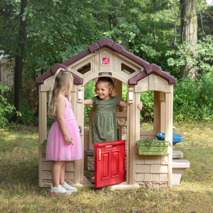 Charming Cottage Kids Playhouse, Indoor and Outdoor Clubhouse Playset, Interactive Sounds, Toddlers 2+ Years Old, Easy to Assemble