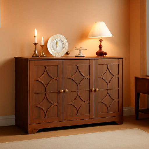 Sideboard Buffet Cabinet with Storage, 56" Modern Sideboard, Brown