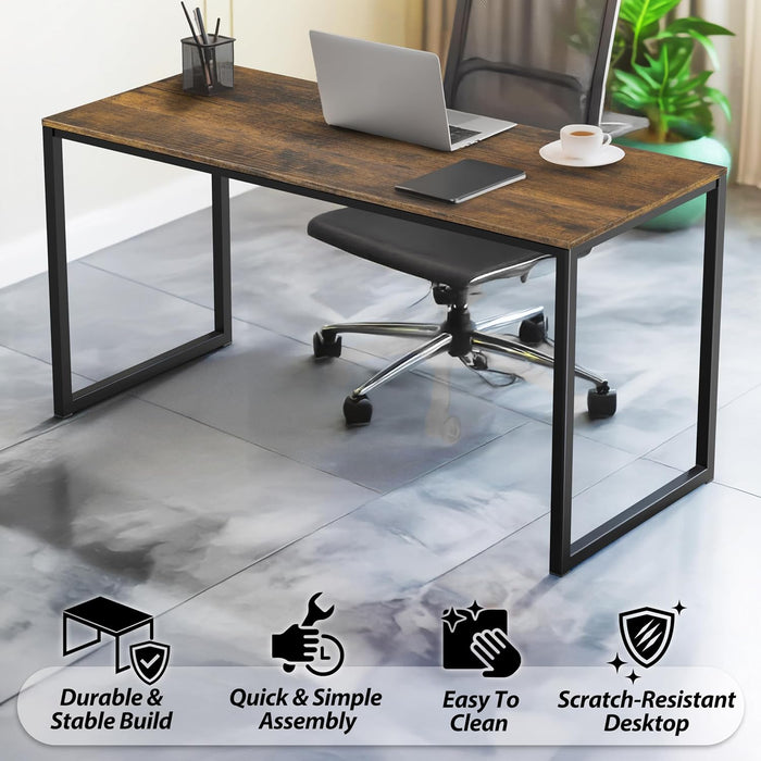 Mission 48-Inch Home Office Computer Desk, Rustic Brown
