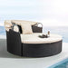 Patio Furniture Outdoor round Daybed with Retractable Canopy Wicker Rattan Separated Seating Sectional Sofa for Patio Lawn Garden Backyard Porch