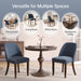 Dining Chairs Set of 4, Upholstered Wooden Kitchen Chairs, Blue