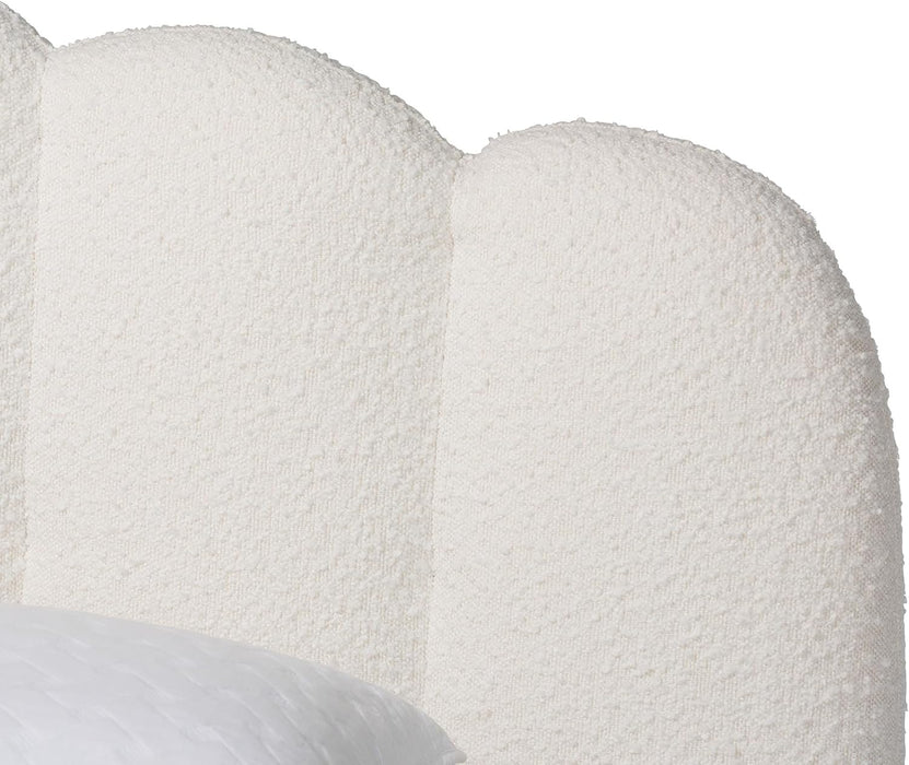 Grenier Boucle Fabric Floating Bed, King, Cream