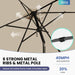 6.5 Rectangular Patio Umbrella Rectangle Outdoor Table Umbrella Beige