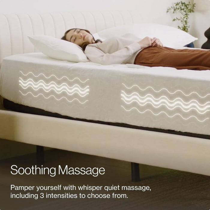 Twin XL Adjustable Base and 12” Mattress (New Version) - Head & Foot Incline - Medium Firm Memory Foam - Cooling Top Layer - 3 Massage Settings - 365-Night Mattress Trial & Forever Warranty