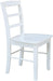 International Concepts Set of Two Madrid Ladderback Dining Chairs, White