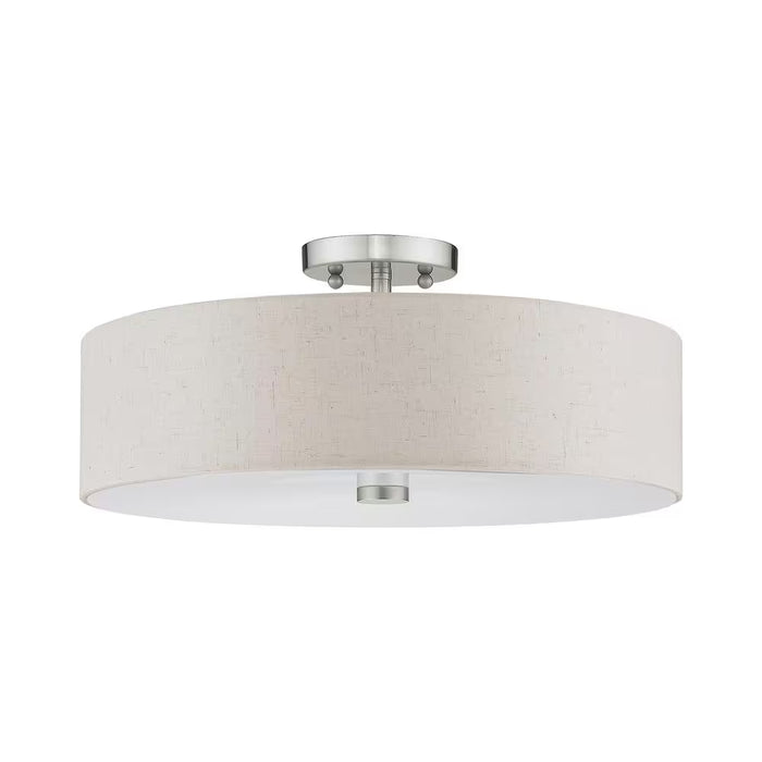 Mercury 4 Light Brushed Nickel Semi Flush Mount Lighting