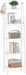 White Freestanding Industrial Ladder Shelf With Hooks