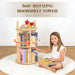 Rotating Solid Pinewood Five Tier Corner Bookshelf