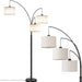 3 Lights Floor Lamp for Living Room, 78" Tall Standing Lamp with Hanging Drum Shade, Modern Arc Floor Lamps with Heavy Base, Mid Century Arched Tree Floor Lamp for Bedroom, Office, Corner