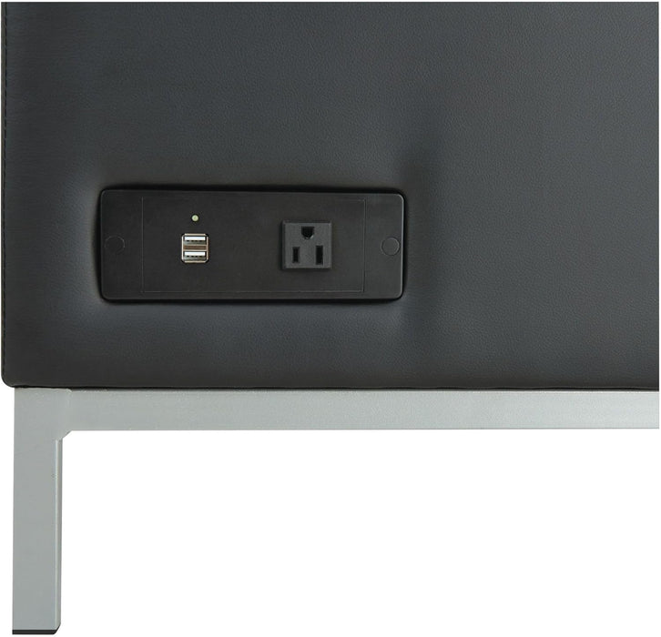 ALEQB8116P 26.38 In. X 26.38 In. X 30.5 In. QUB Series Powered Armless L Sectional - Black