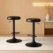 Adjustable Bar Stools Set of 2, Backless Counter Height Bar Stools, Modern Swivel round Metal Counter Stools, Armless Bar Chairs with Footrest for Kitchen Island, Pub Cafe, Black
