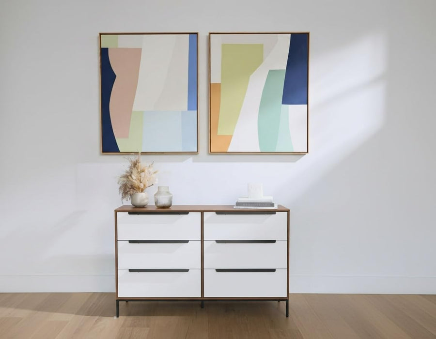 Lira Premium Dark Brown SolidWood Dresser SixDrawers