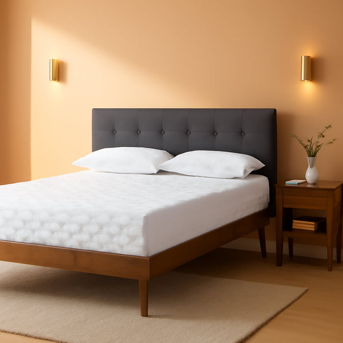 Beds (Platform), Queen, Dark Grey/Walnut