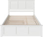 , Madison Queen Platform Bed with Matching Footboard & Twin XL Trundle, White