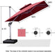 Cantilever Outdoor Umbrella 9' X 9' Square Double Top, Terra