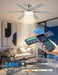 Modern Nickel Ceiling Fan Silent Brushed Steel Finish