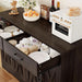 47" W Kitchen Sideboard Buffet Cabinet with Storage Drawers, Brown