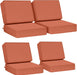 Outdoor Deep Seat Cushions, Foam Pillow, Waterproof, Fade-Resistant Patio Furniture Replacement Cushions, 24" X 24" X 5", Set of 4, Rust