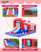 Inflatable Bounce House with Slide, Jumping Castle with Blower,Children Outdoor Playhouse with Jumping Ball Pit&Basketball Hoop&Target Balls