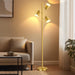 Tree Floor Lamp with 3 Light Bulbs, Standing Tall Pole Lamps for Living Room Bedroom Office, Reading Stand up Lamps with 3 Adjustable Arms, Brushed Gold