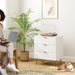 3 Drawer Dresser for Bedroom, 27.6" Modern Storage Dresser, White
