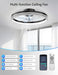 Modern Bladeless Ceiling Fans with Lights, Small Fandelier Bedroom Ceiling Fan - Low Profile LED Fan Light with Remote APP, Flush Mount, Dimmable, DC Motor, 6 Speeds, Timer (18 Inch, Black)