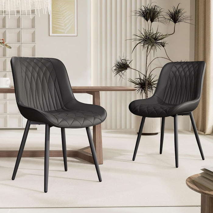 Dining Chairs Set of 2 Kitchen & Dining Room Chairs Modern Black
