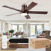 Ceiling Fan with Light: Oil Rubbed Bronze Finish 5 Wood Grain Blade Low Profile Remote Control Flush Mount DC Reversible 3CCT Dimmable Noiseless Fan with Light for Indoor and Room