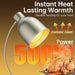 Food Heat Lamp, 500W Commercial Food Warmer Lamp, Rapid & Stable Heating 2-Head Electric Heat Lamp for Buffet, Parties, Catering, Restaurant, Kitchen, Home (Stainless Steel)