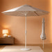 Best Choice Products 7.5Ft Patio Umbrella White Pole, Outdoor Market Umbrella with Push Button Tilt and Crank Lift, Steel Pole Umbrella for Backyard Patio Garden Pool Outdoor Shade - Fog Gray