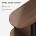 Walnut 3-Tier Oval Bookshelf - Curved Horizontal Bookcase, 9-Cubes