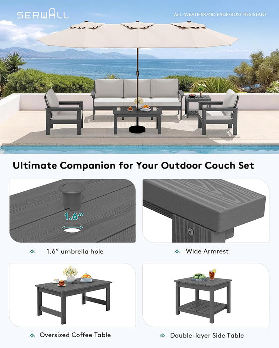 HDPE Outdoor Patio Furniture Set Outdoor Couch