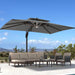 10' X 13 'Patio Umbrella with LED Light Outdoor Cantilever Umbrellas