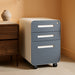 Stockpile 3 Drawer File Cabinet with Lock - under Office Desk Metal Filing Cabinet, Legal/Letter File Folders, Wheels and Stationary Feet, Pre-Assembled, Coastal Blue