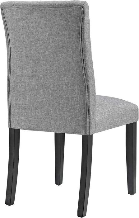 MO- Duchess Modern Tufted Button Upholstered Fabric Parsons, Dining Chair, Light Gray