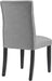 MO- Duchess Modern Tufted Button Upholstered Fabric Parsons, Dining Chair, Light Gray