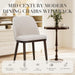 Upholstered Dining Chairs Set of 6, Modern Dining Room Chairs, Fabric Kitchen Chairs with Wood Legs, Beige