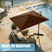 Large Cantilever Patio Umbrella, 10 Ft X 10 Ft Heavy Duty Aluminum Cantilever Offset Outdoor Umbrella with 360-Degree Rotation for Backyard, Deck, Pool, Tan