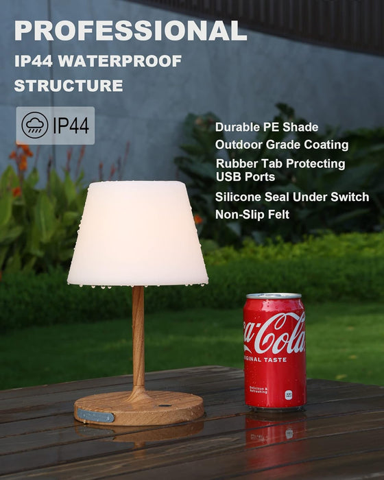 Outdoor Cordless LED Table Lamp Waterproof Rechargeable