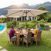 6.5 X 10 FT Rectangular Patio Umbrella - Rectangle Umbrella Outdoor with Tilt and Crank, UV Protection, Table Umbrella for Deck, Backyard, Pool and Beach, Beige