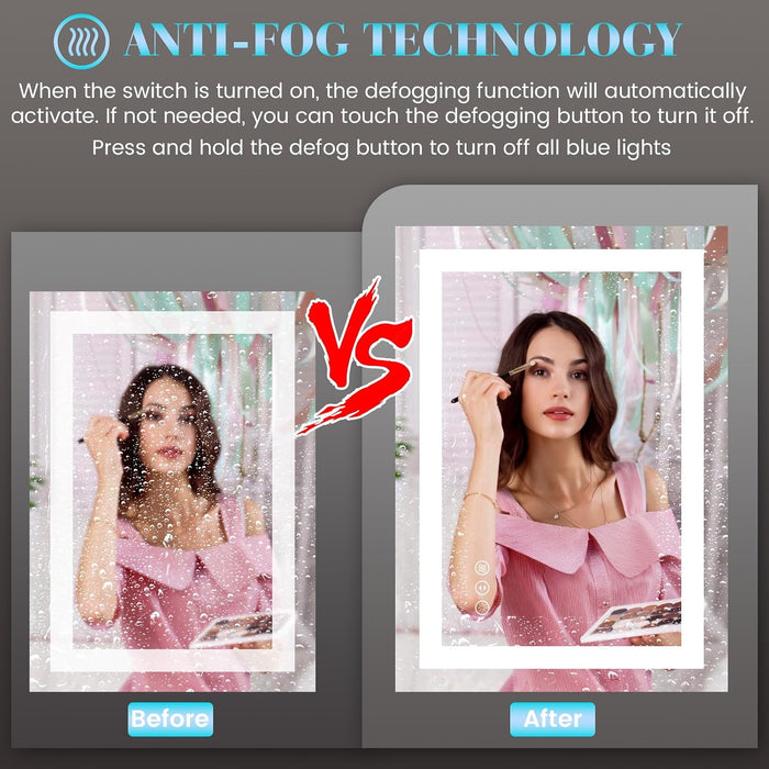 LED Bathroom Mirror, Bathroom Vanity Mirror, 28"X36"