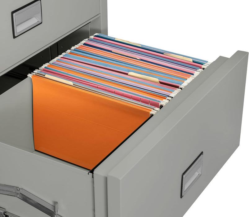 Lateral Fireproof File Cabinet 31" Wide 2-Drawer, Gray