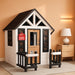 Riverscape Wooden Playhouse with Working Doorbell, Fence, Kitchen and Pet Door
