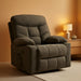 360°Swivel Rocker Recliner Chair with Cup Holders Grey, 1-Pack