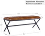 Yellowish Brown PremiumLeather EndBed Velvet Bench